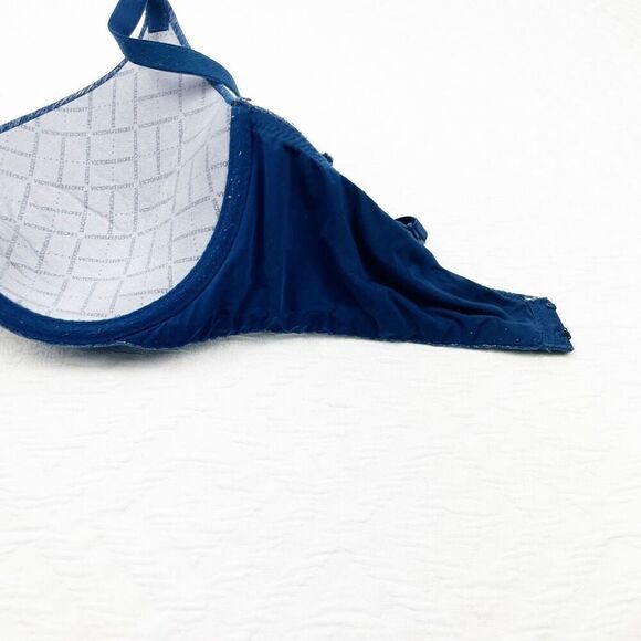 BUY 1 GET 1 FREE Victorias Secret 34D navy blue bra perfect shape space dye - Picture 5 of 10